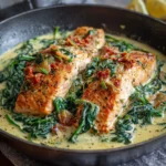 Creamy Tuscan Salmon with Spinach