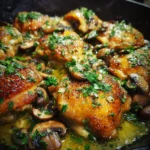Garlic Butter Mushroom Chicken Thighs