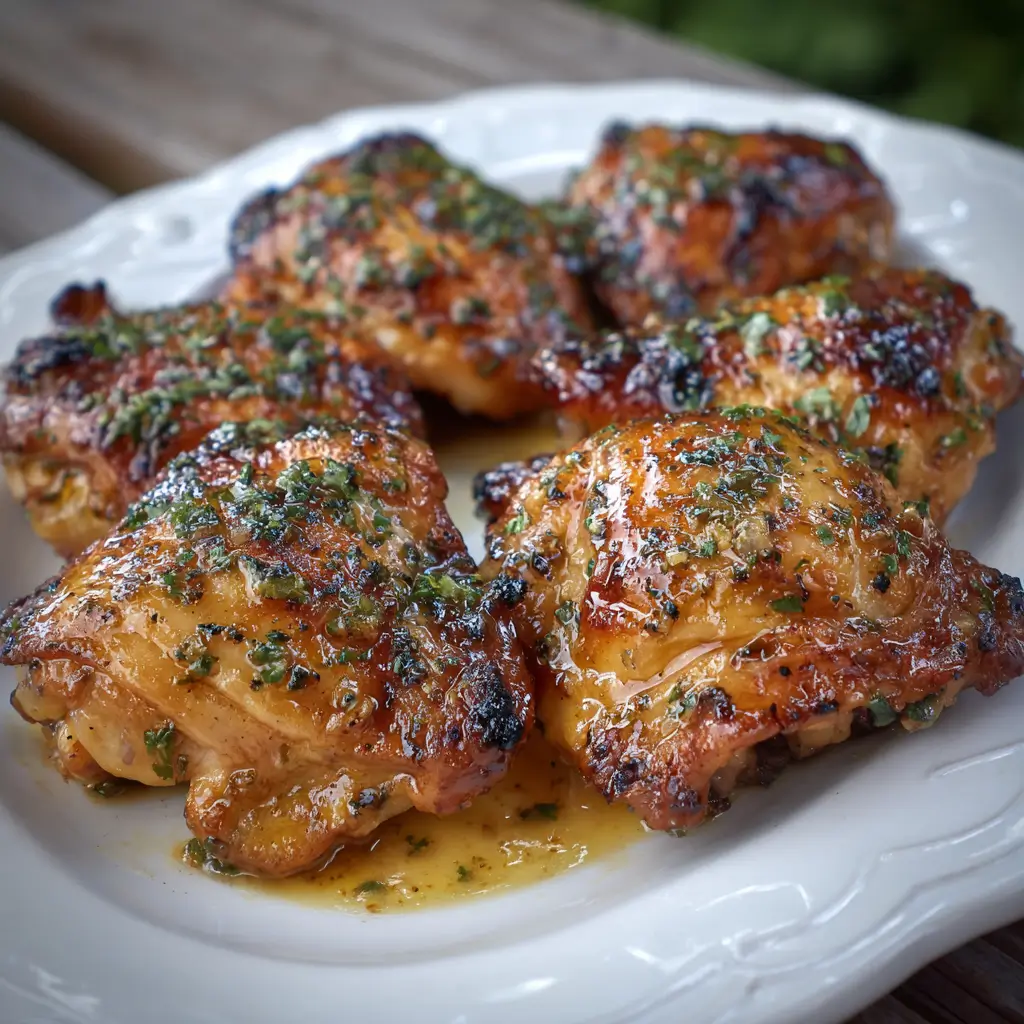 Honey Mustard Glazed Chicken Thighs