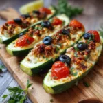 Mediterranean Stuffed Zucchini Boats