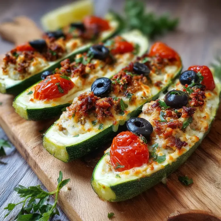 Mediterranean Stuffed Zucchini Boats
