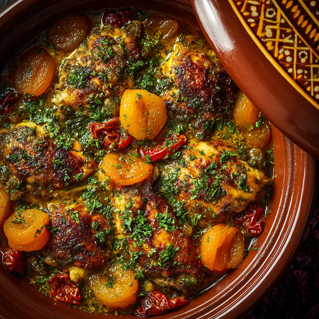 Moroccan Chicken Tagine with Apricots