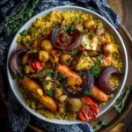 Moroccan Spiced Quinoa with Roasted Veggies