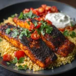 Spicy Harissa Salmon with Couscous
