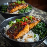 Sweet Chili Garlic Salmon Bowls