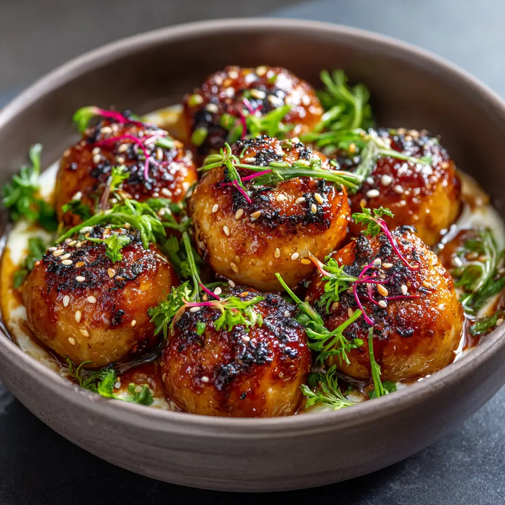 Teriyaki Glazed Chicken Meatballs