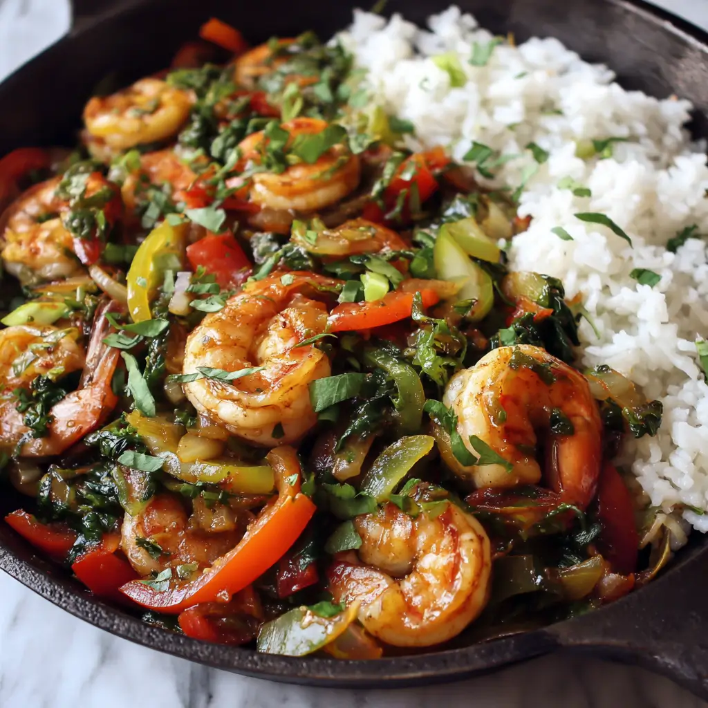 Thai Basil Shrimp Stir Fry